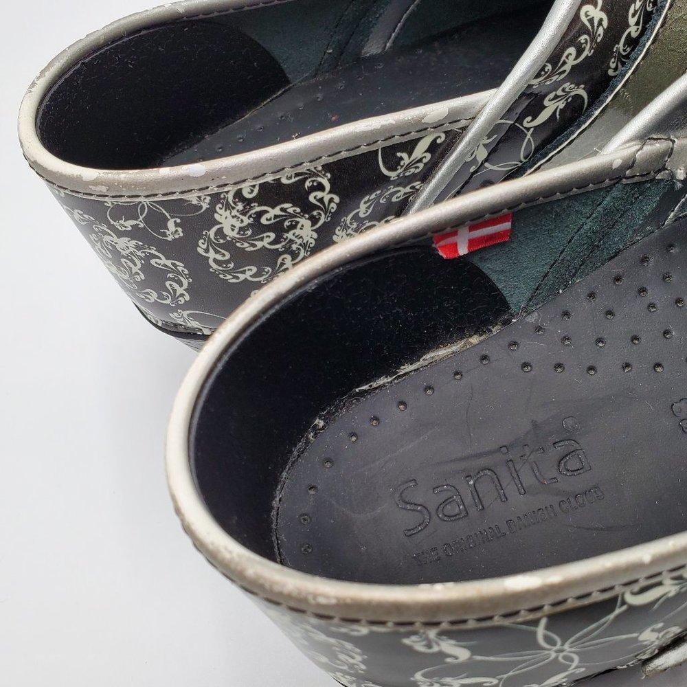 Sanita Danish Black & White Clogs - Picture 12 of 16